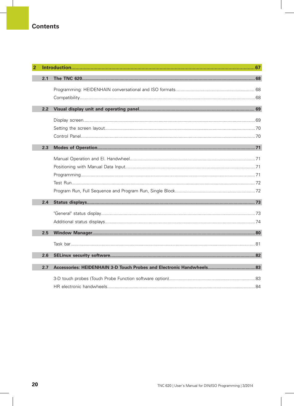 HEIDENHAIN TNC 620 (81760x-01) ISO programming User Manual | Page 20 / 584