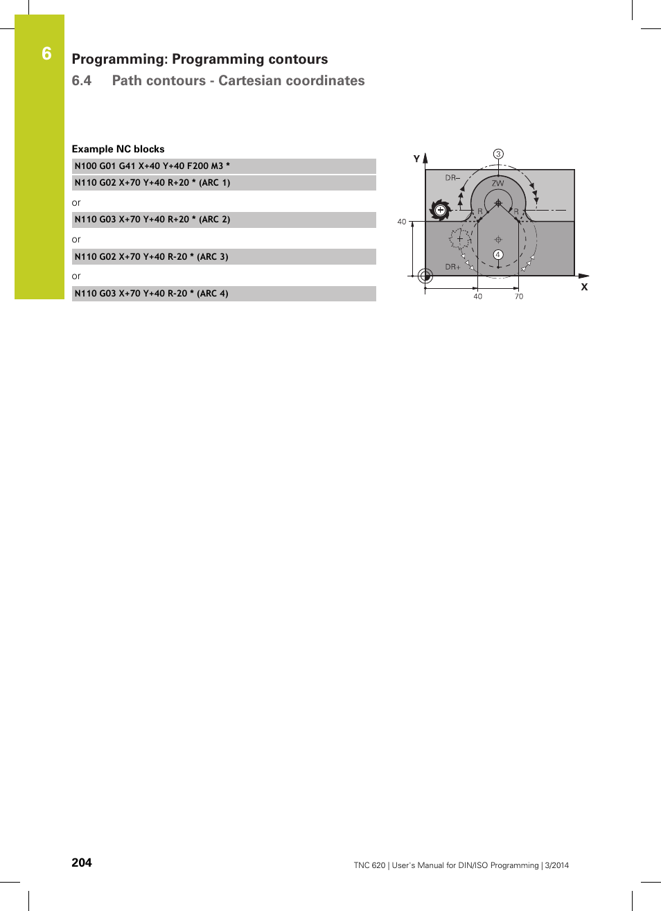 HEIDENHAIN TNC 620 (81760x-01) ISO programming User Manual | Page 204 / 584