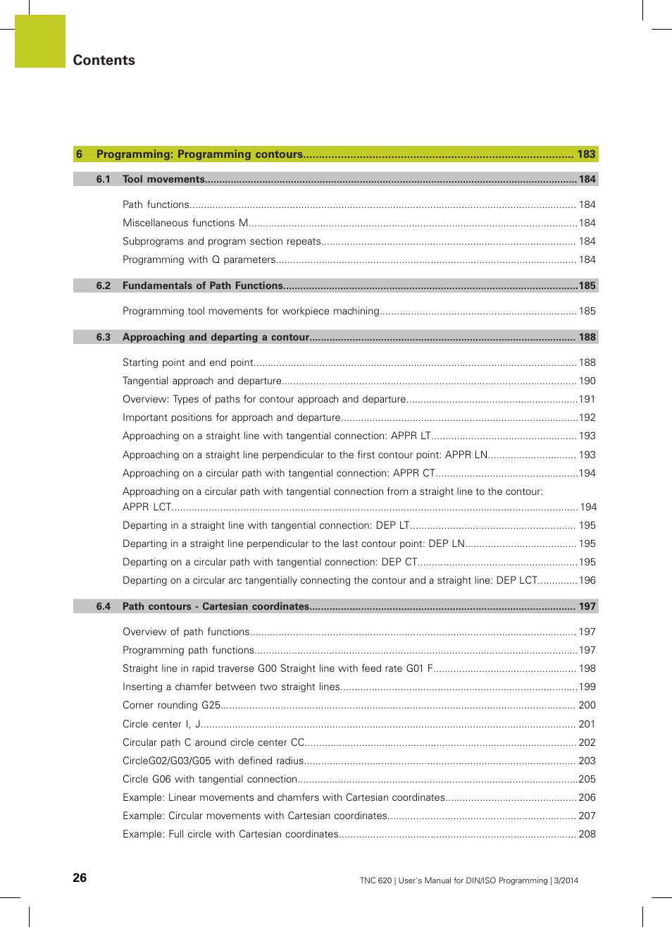 HEIDENHAIN TNC 620 (81760x-01) ISO programming User Manual | Page 26 / 584
