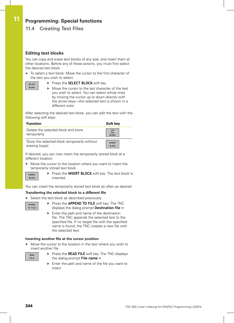 Editing text blocks | HEIDENHAIN TNC 620 (81760x-01) ISO programming User Manual | Page 344 / 584
