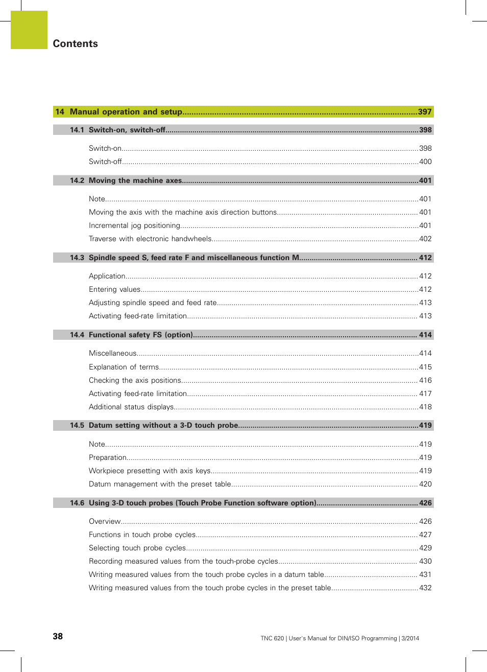 HEIDENHAIN TNC 620 (81760x-01) ISO programming User Manual | Page 38 / 584