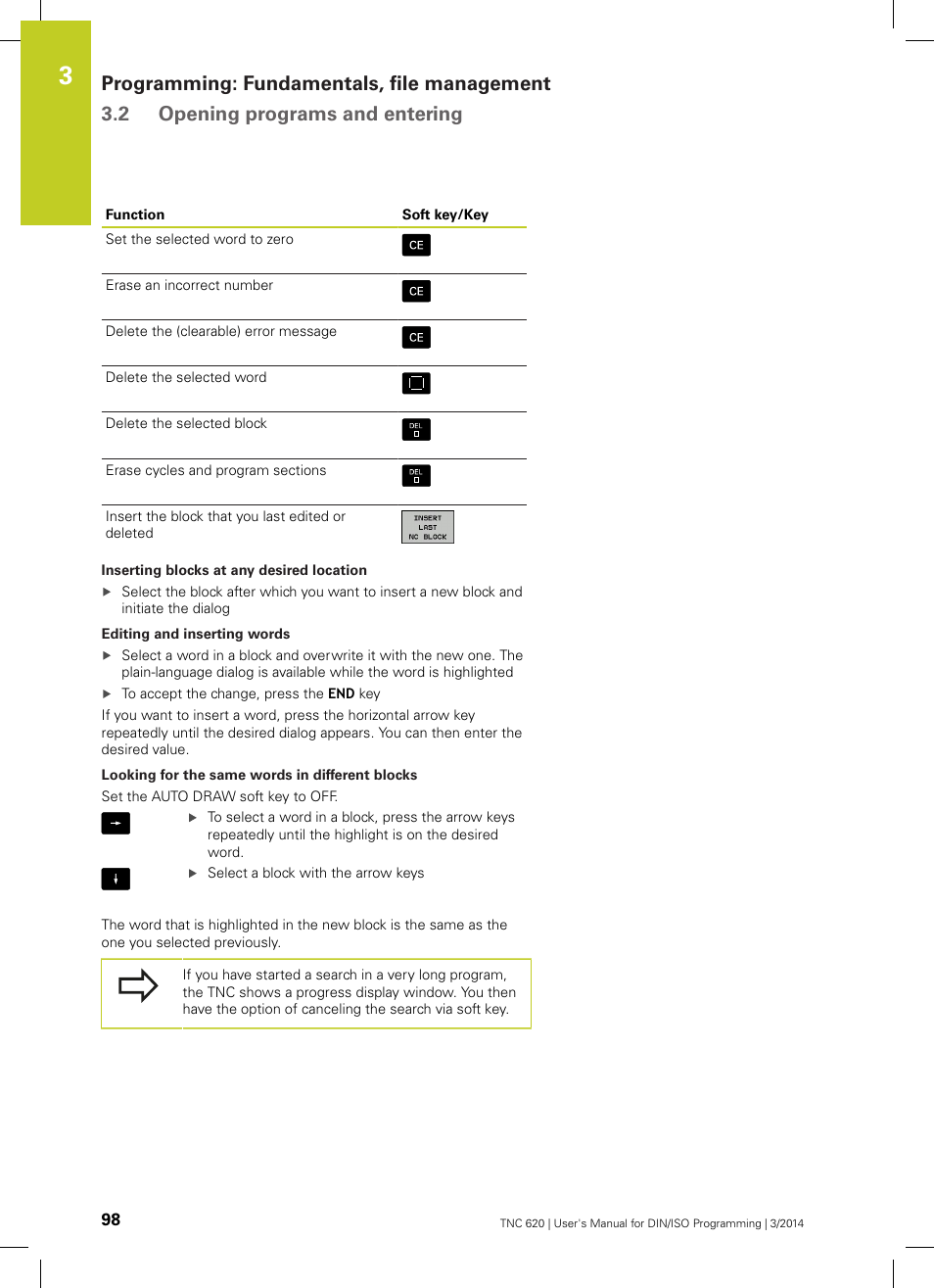 HEIDENHAIN TNC 620 (81760x-01) ISO programming User Manual | Page 98 / 584