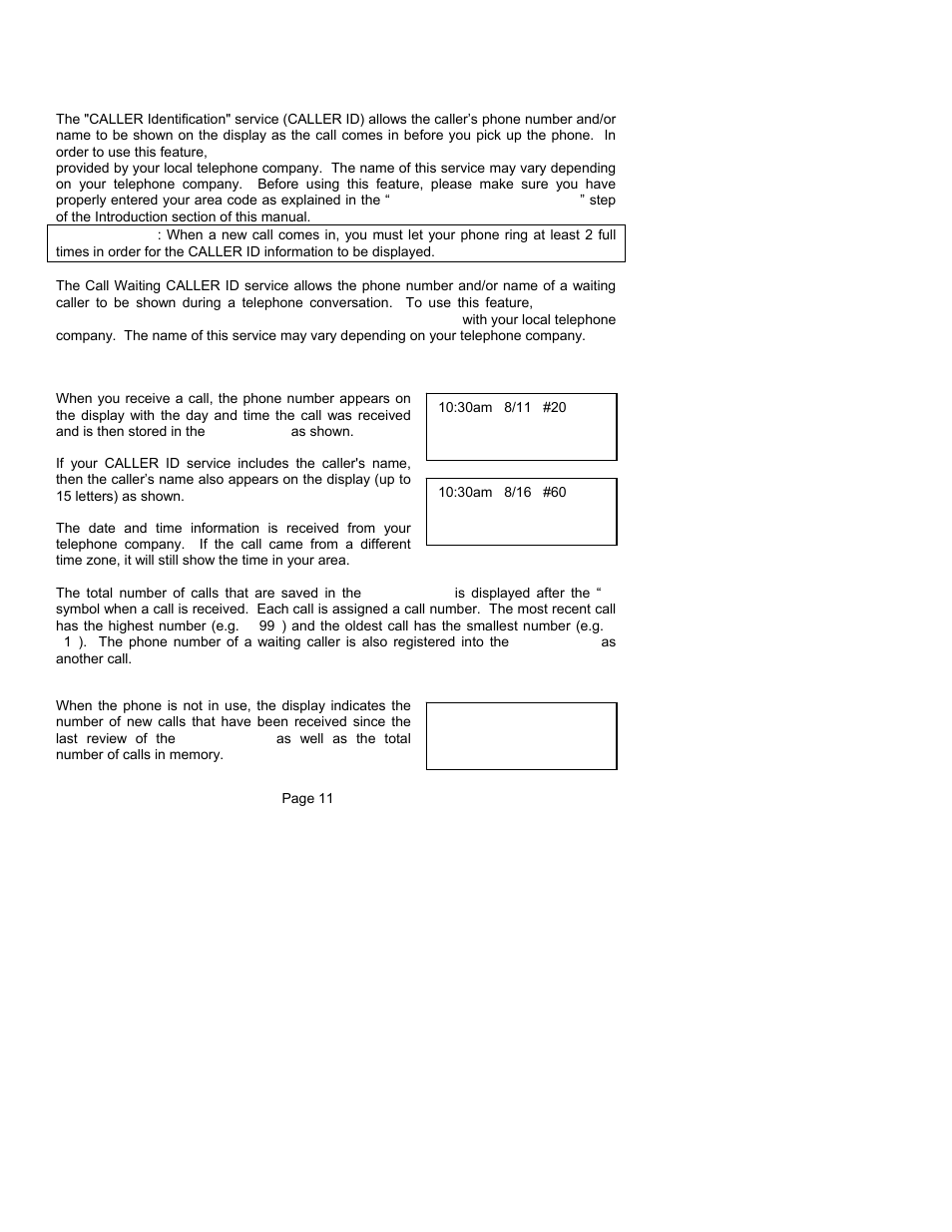 Caller id | ClearSounds CST25 User Manual | Page 14 / 70