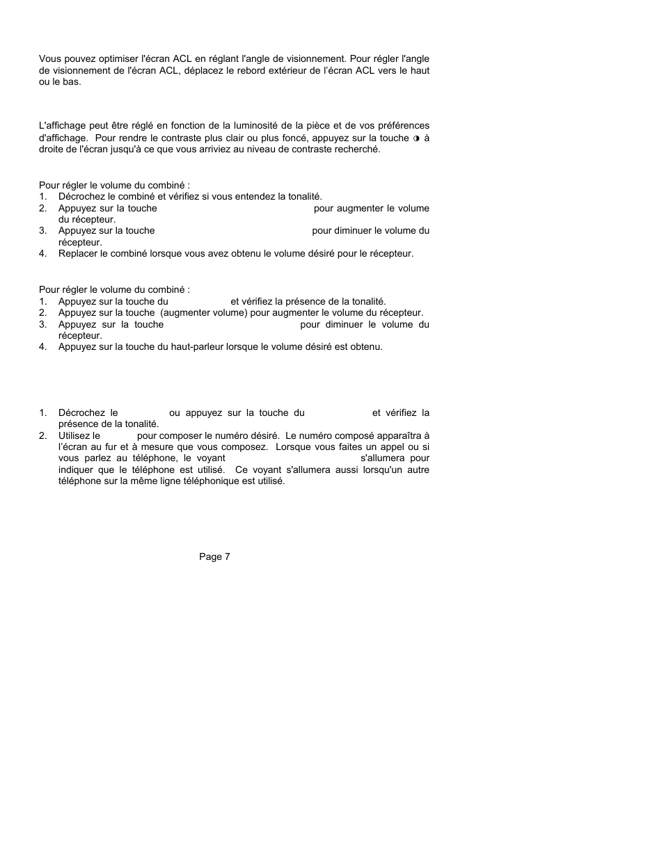 Utilisation du téléphone | ClearSounds CST25 User Manual | Page 33 / 70