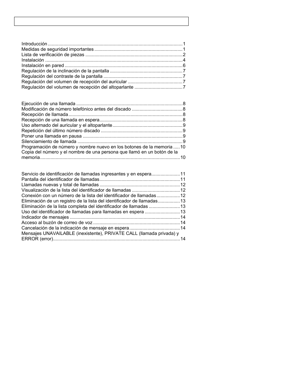 Índice | ClearSounds CST25 User Manual | Page 48 / 70