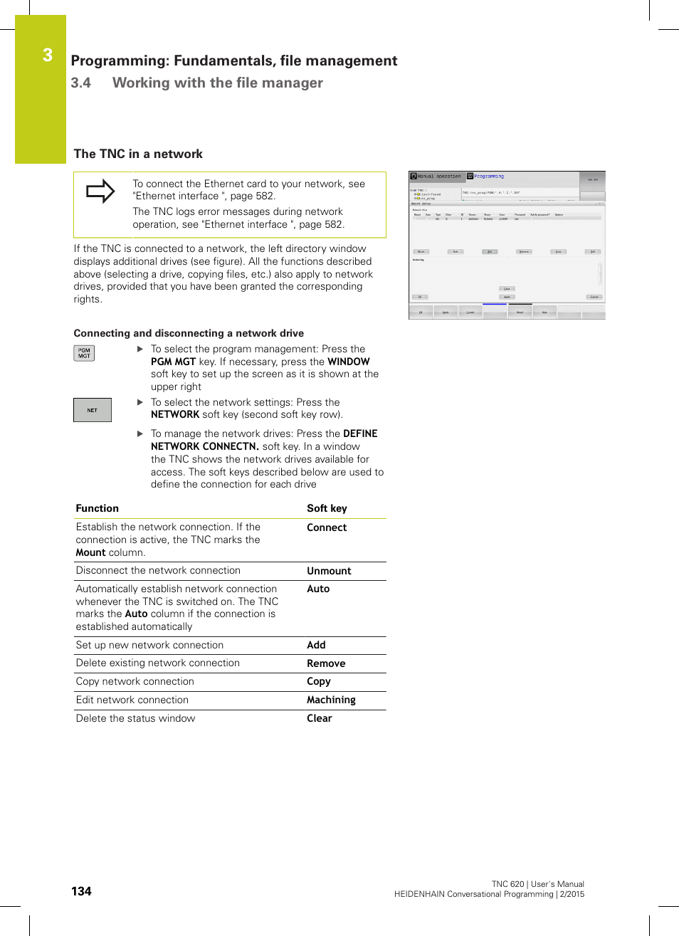 The tnc in a network | HEIDENHAIN TNC 620 (81760x-02) User Manual | Page 134 / 656