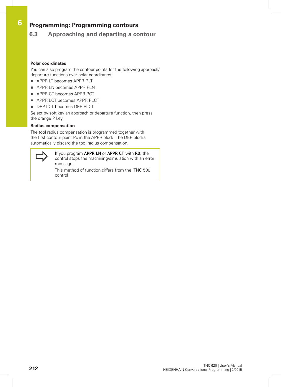 HEIDENHAIN TNC 620 (81760x-02) User Manual | Page 212 / 656