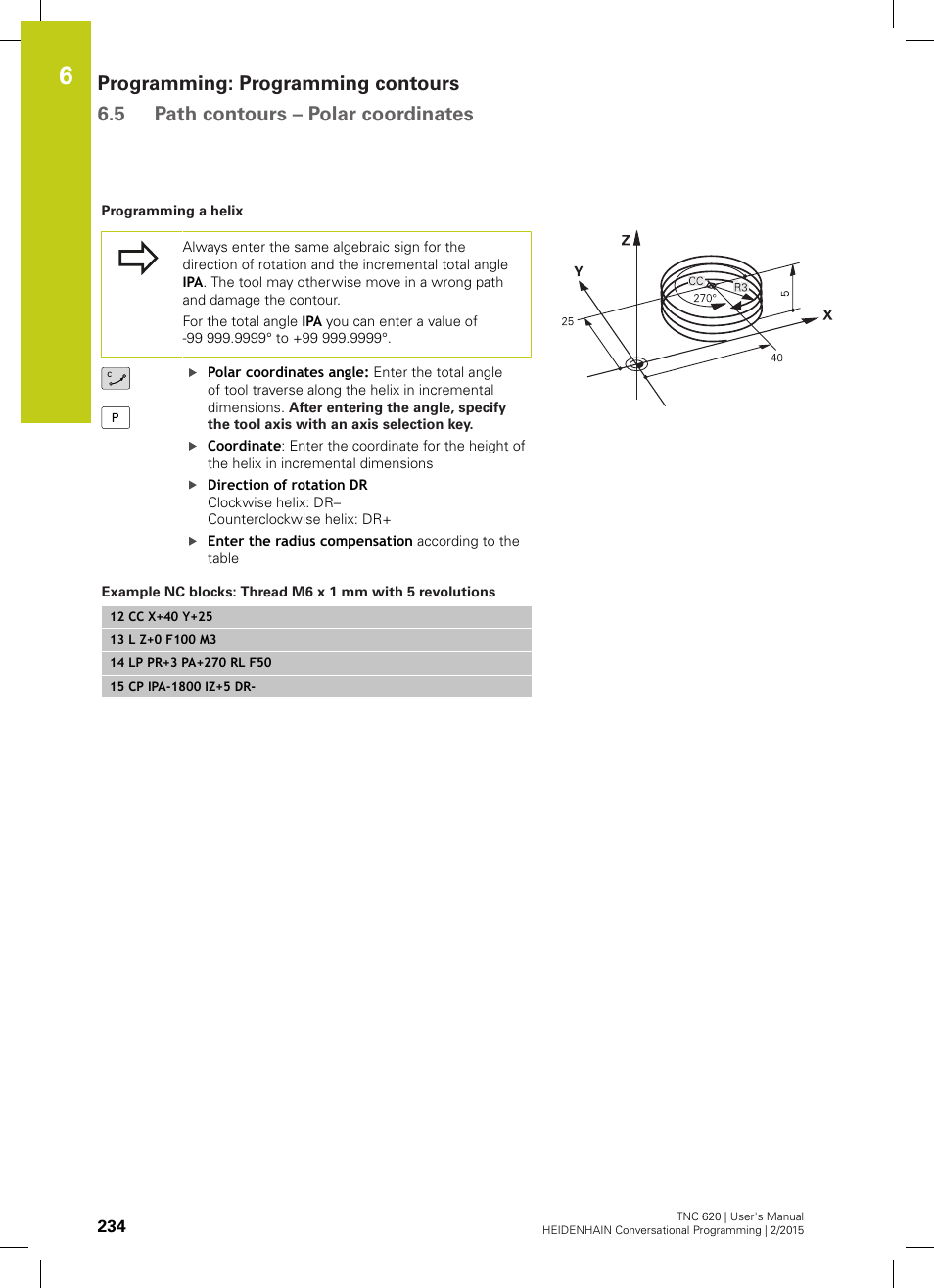 HEIDENHAIN TNC 620 (81760x-02) User Manual | Page 234 / 656