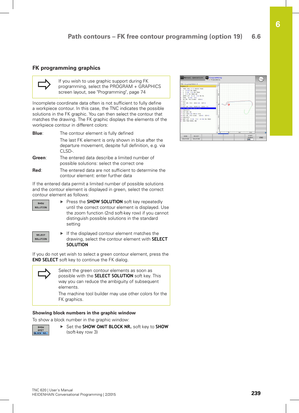 Fk programming graphics | HEIDENHAIN TNC 620 (81760x-02) User Manual | Page 239 / 656