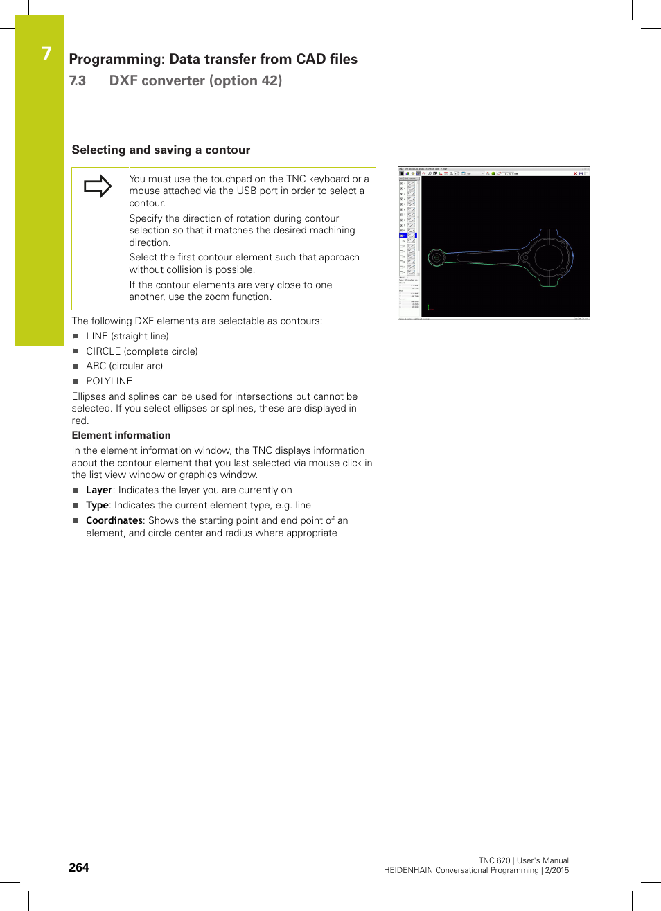 Selecting and saving a contour | HEIDENHAIN TNC 620 (81760x-02) User Manual | Page 264 / 656