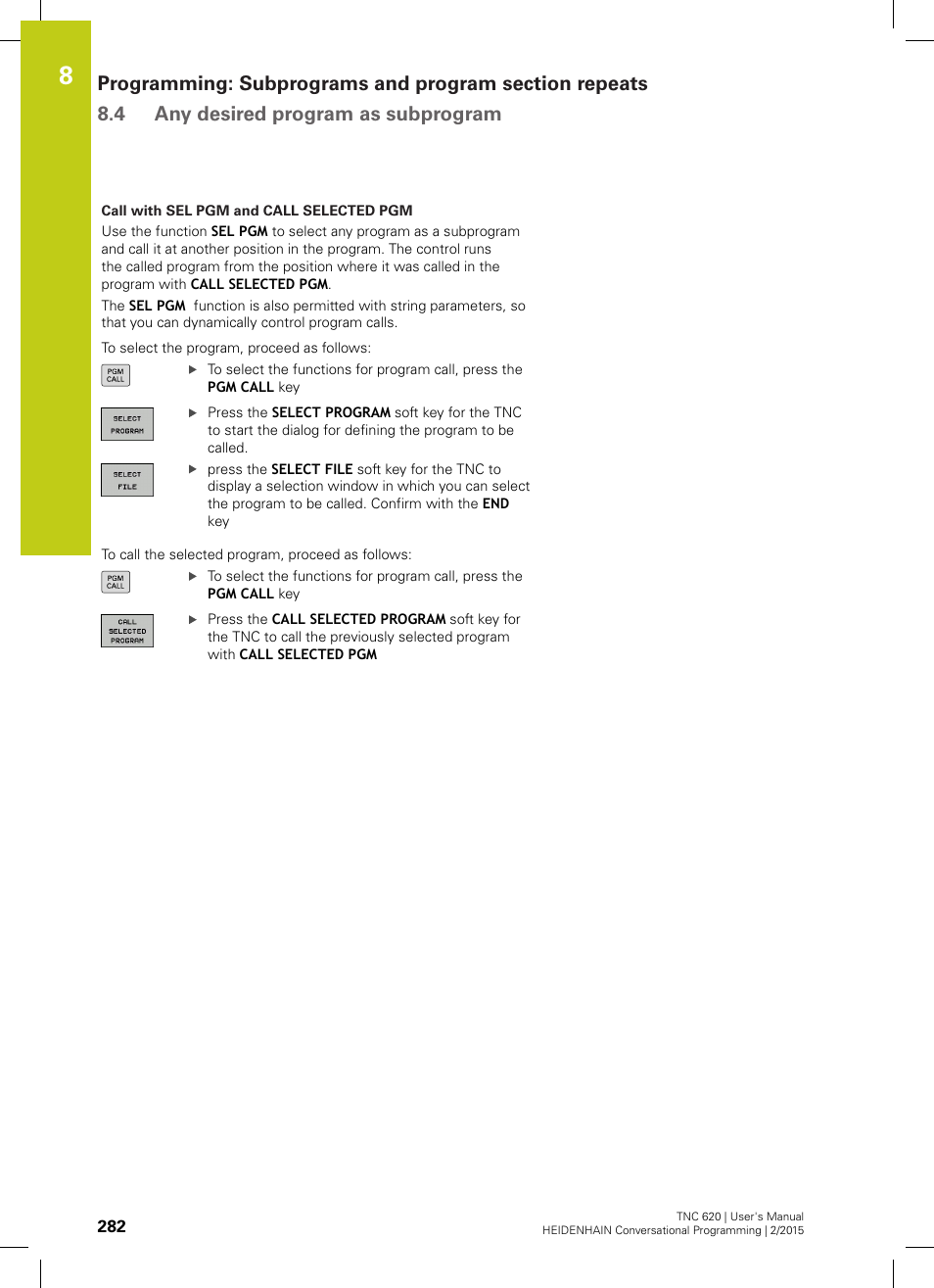 HEIDENHAIN TNC 620 (81760x-02) User Manual | Page 282 / 656