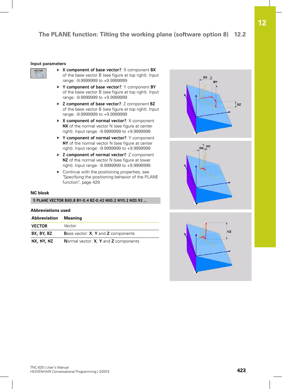 HEIDENHAIN TNC 620 (81760x-02) User Manual | Page 423 / 656