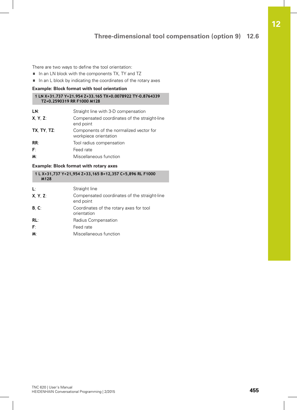 HEIDENHAIN TNC 620 (81760x-02) User Manual | Page 455 / 656