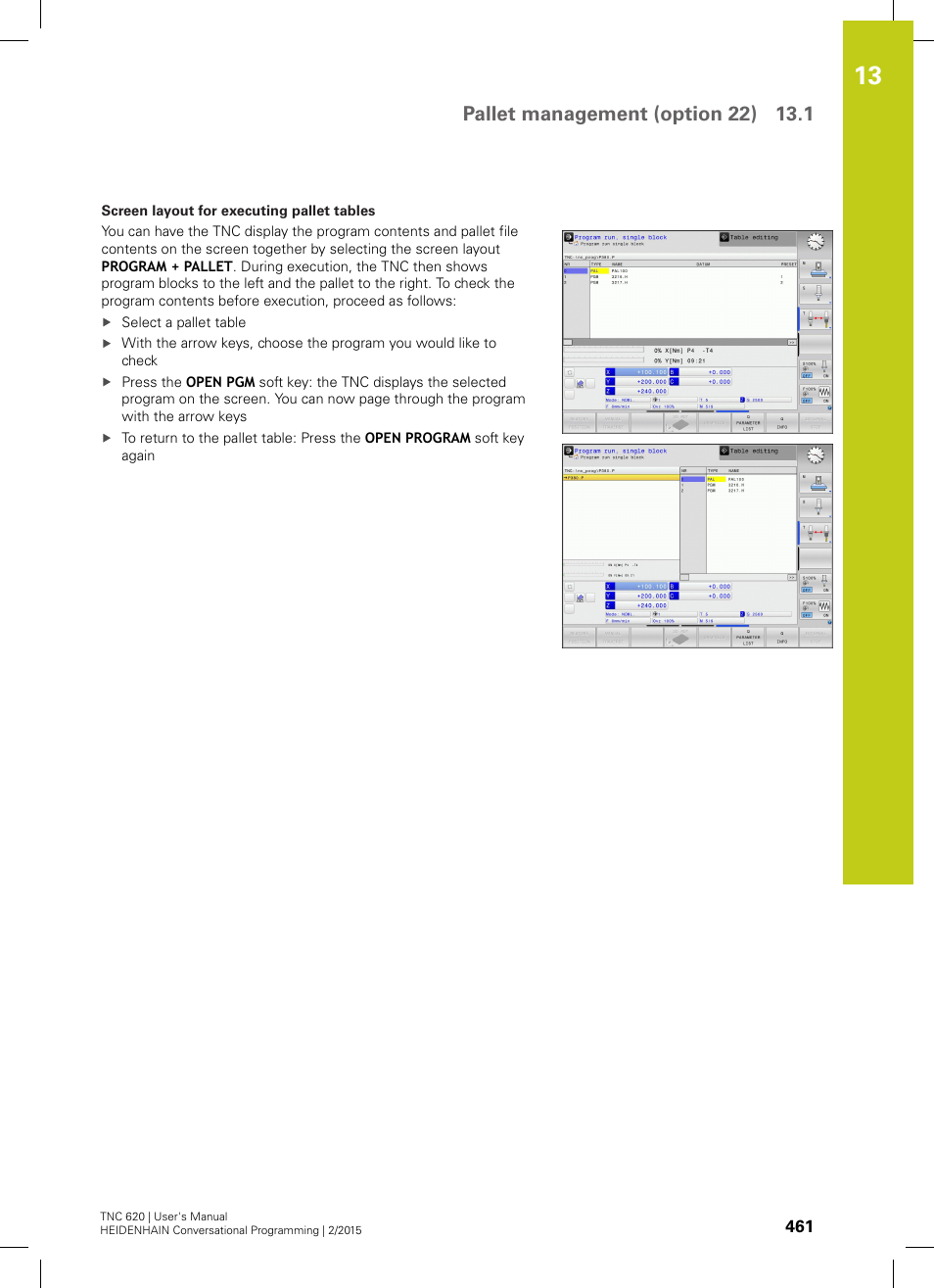 HEIDENHAIN TNC 620 (81760x-02) User Manual | Page 461 / 656