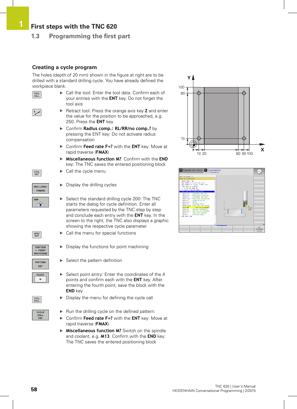 Creating a cycle program | HEIDENHAIN TNC 620 (81760x-02) User Manual | Page 58 / 656