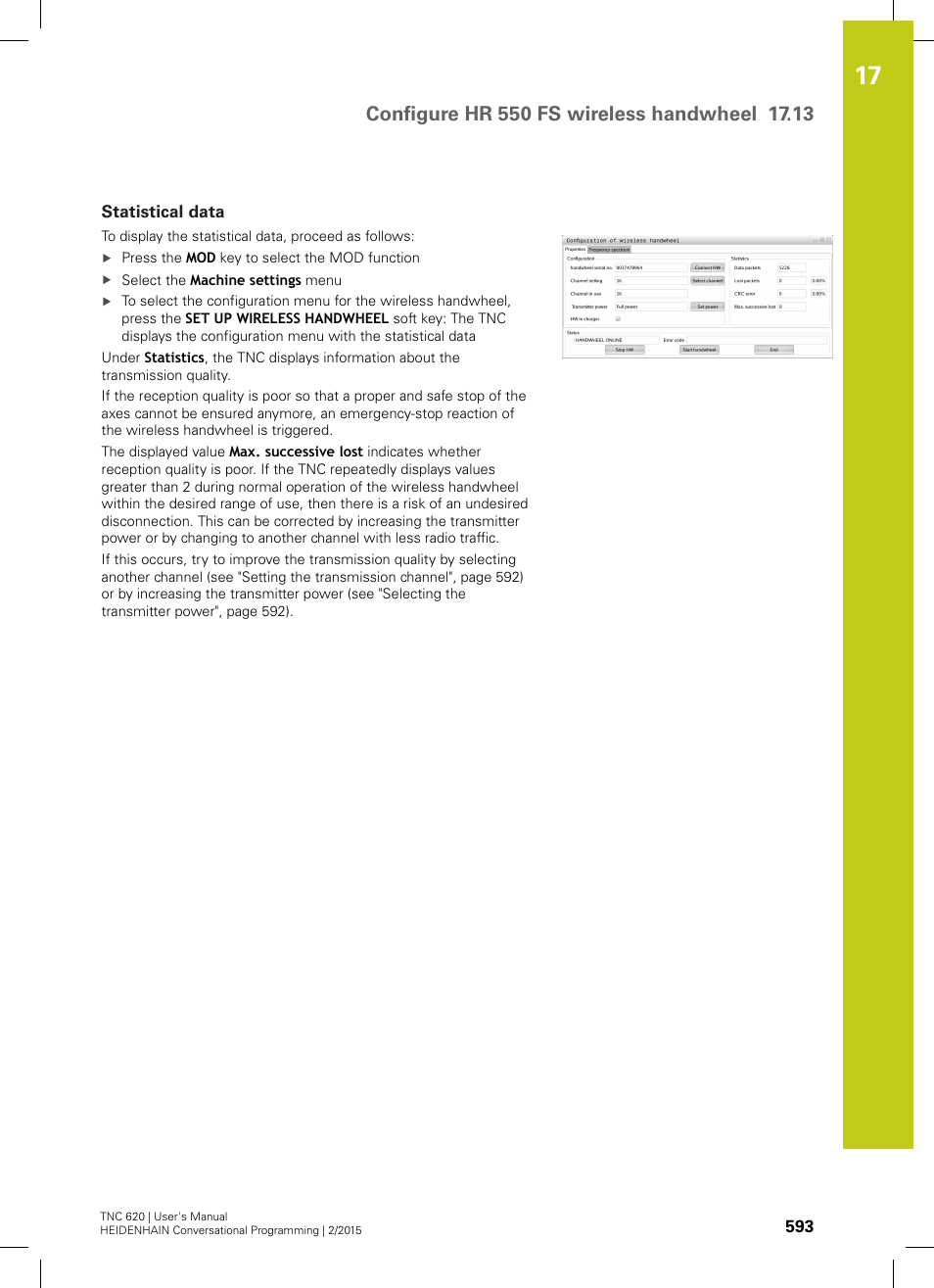 Statistical data | HEIDENHAIN TNC 620 (81760x-02) User Manual | Page 593 / 656