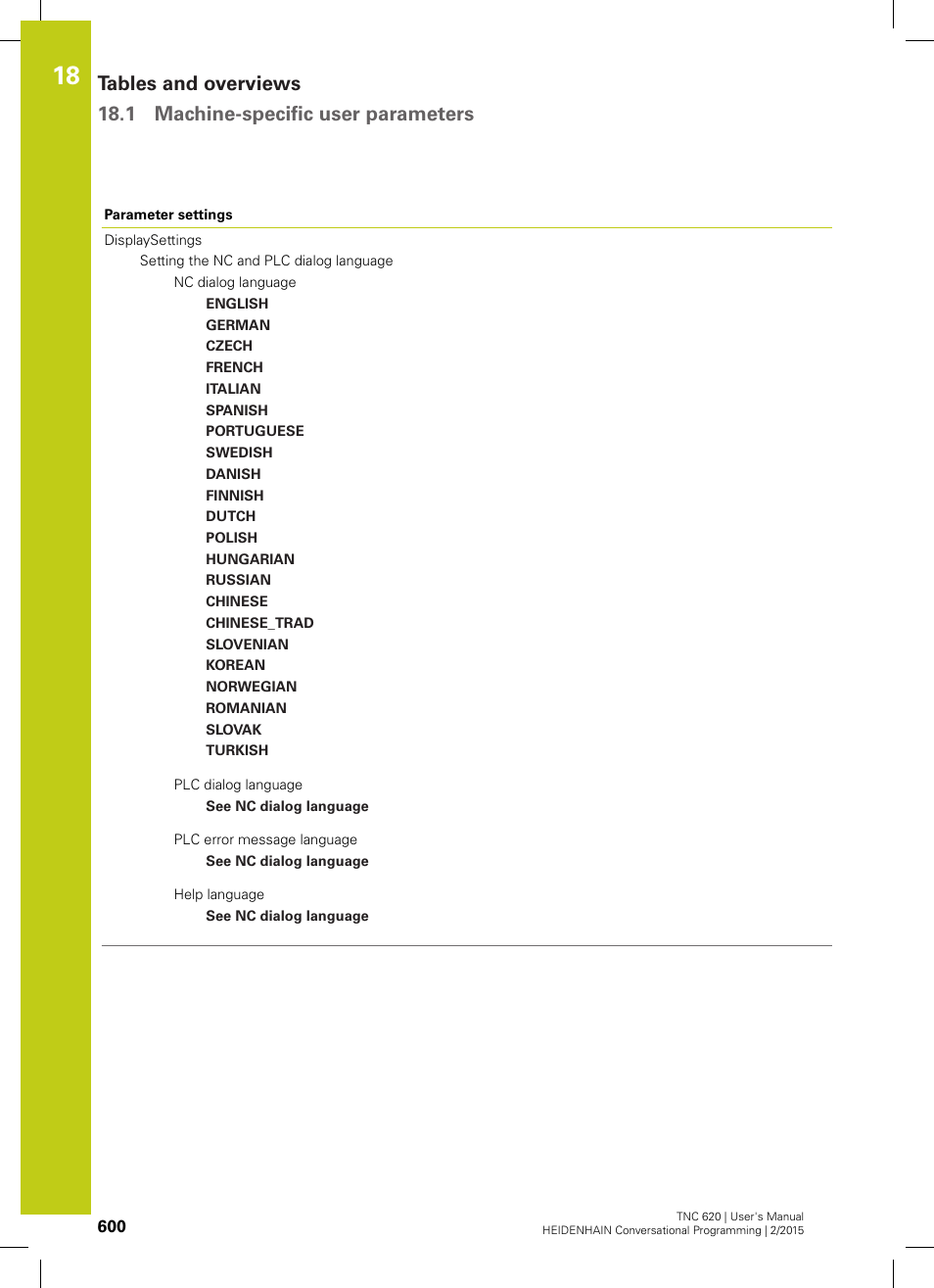 HEIDENHAIN TNC 620 (81760x-02) User Manual | Page 600 / 656