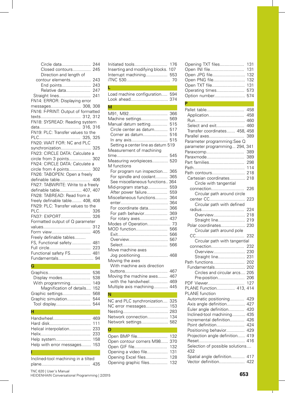 HEIDENHAIN TNC 620 (81760x-02) User Manual | Page 653 / 656