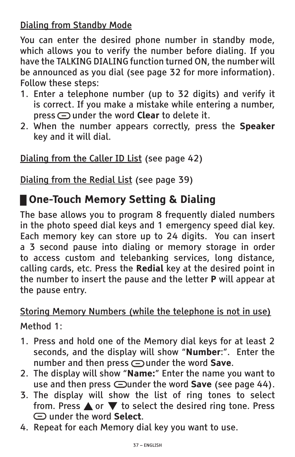 ClearSounds PHONE A1600 User Manual | Page 37 / 96