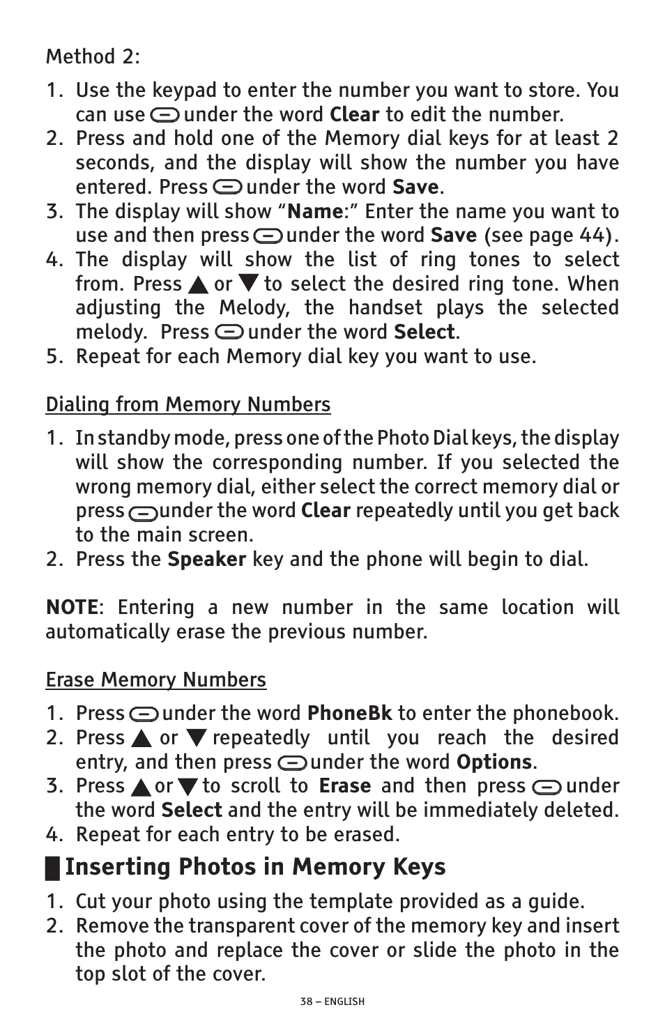 ClearSounds PHONE A1600 User Manual | Page 38 / 96