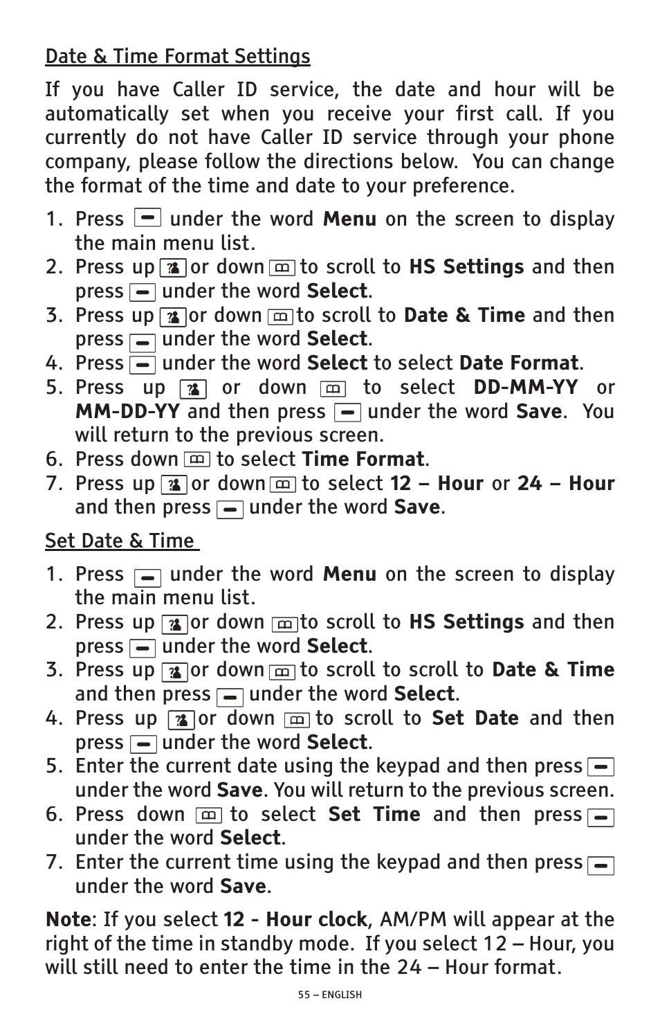 ClearSounds PHONE A1600 User Manual | Page 55 / 96