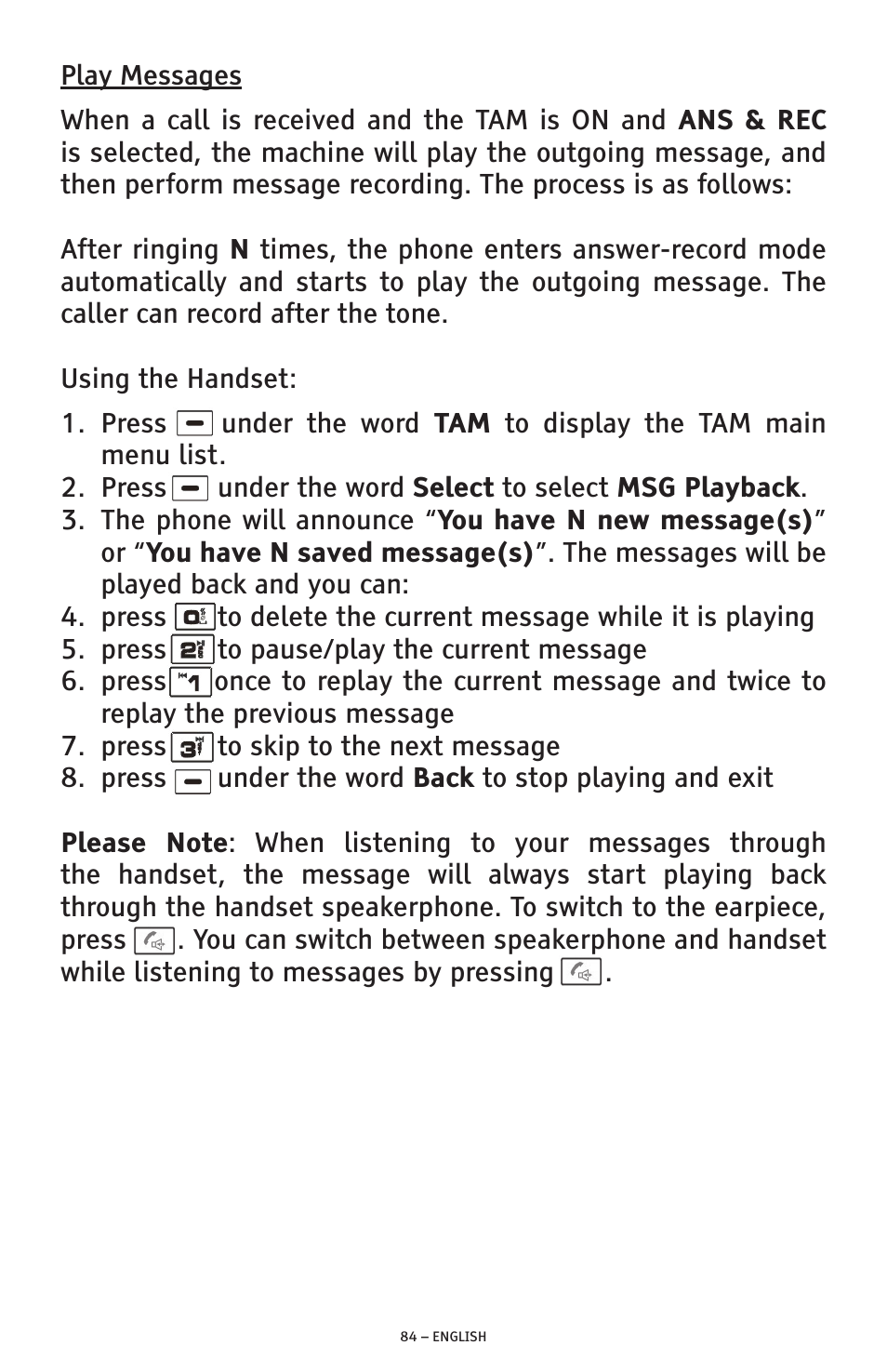 ClearSounds PHONE A1600 User Manual | Page 84 / 96