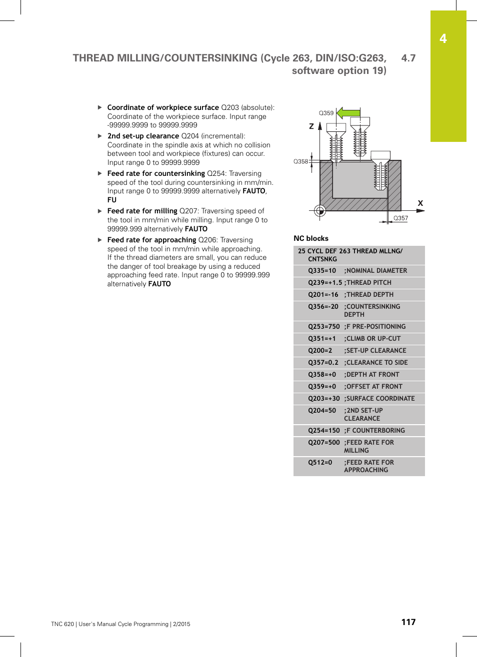HEIDENHAIN TNC 620 (81760x-02) Cycle programming User Manual | Page 117 / 490