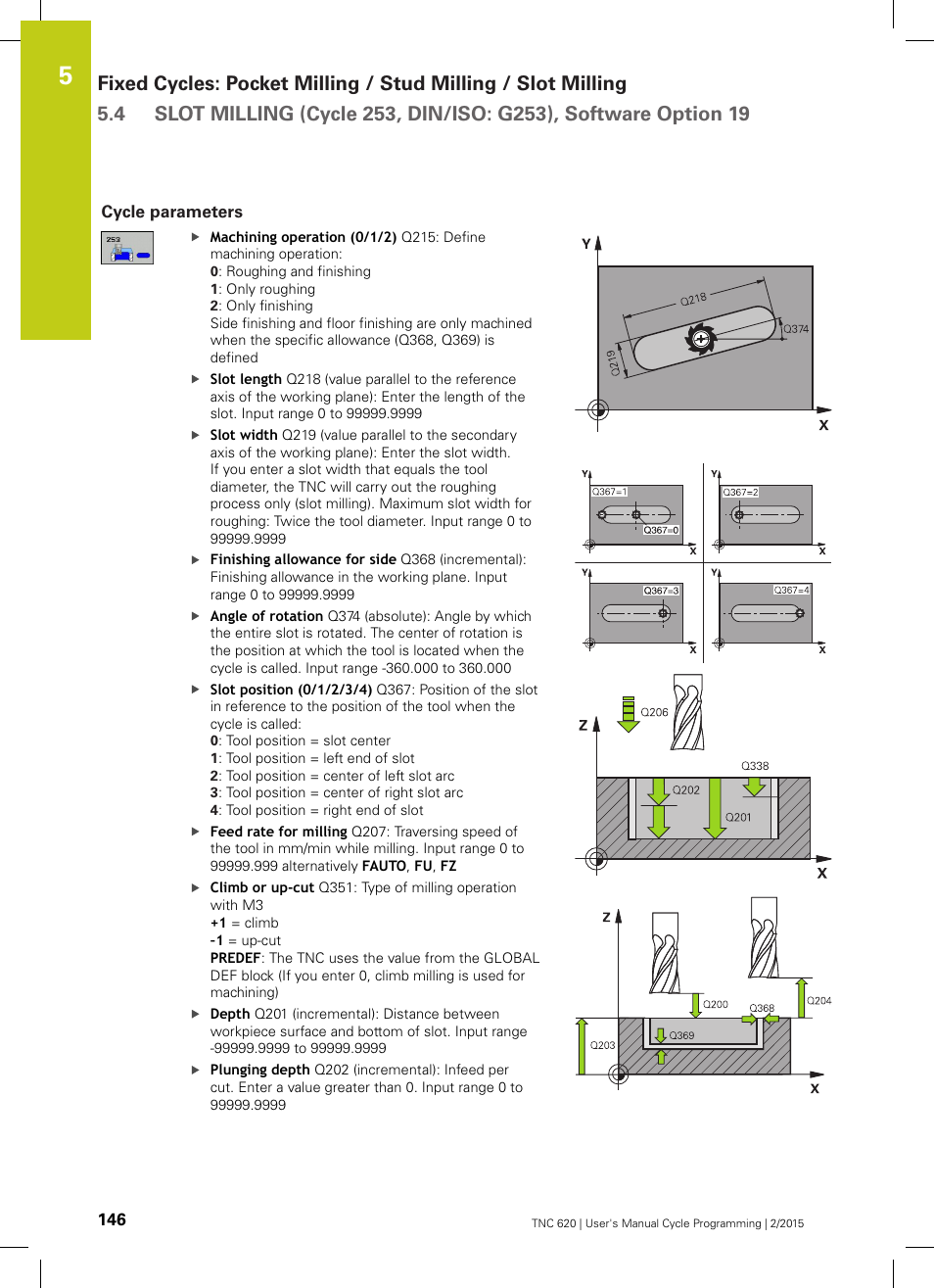 Cycle parameters | HEIDENHAIN TNC 620 (81760x-02) Cycle programming User Manual | Page 146 / 490