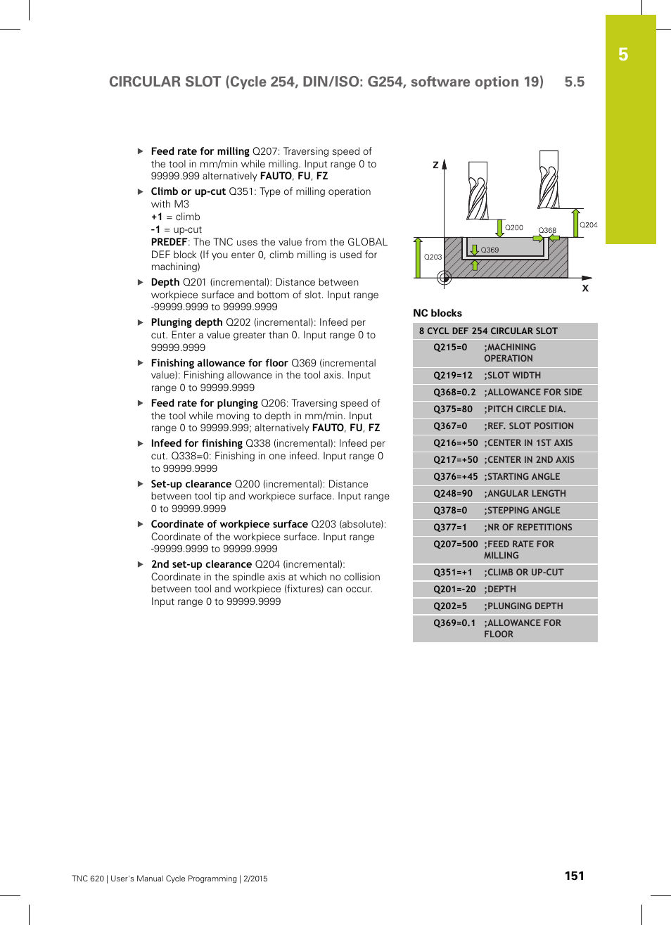 HEIDENHAIN TNC 620 (81760x-02) Cycle programming User Manual | Page 151 / 490