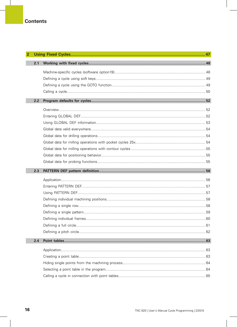 HEIDENHAIN TNC 620 (81760x-02) Cycle programming User Manual | Page 16 / 490