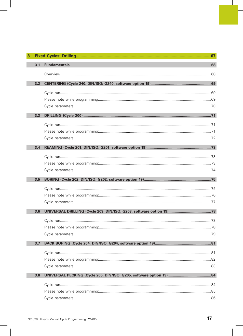 HEIDENHAIN TNC 620 (81760x-02) Cycle programming User Manual | Page 17 / 490