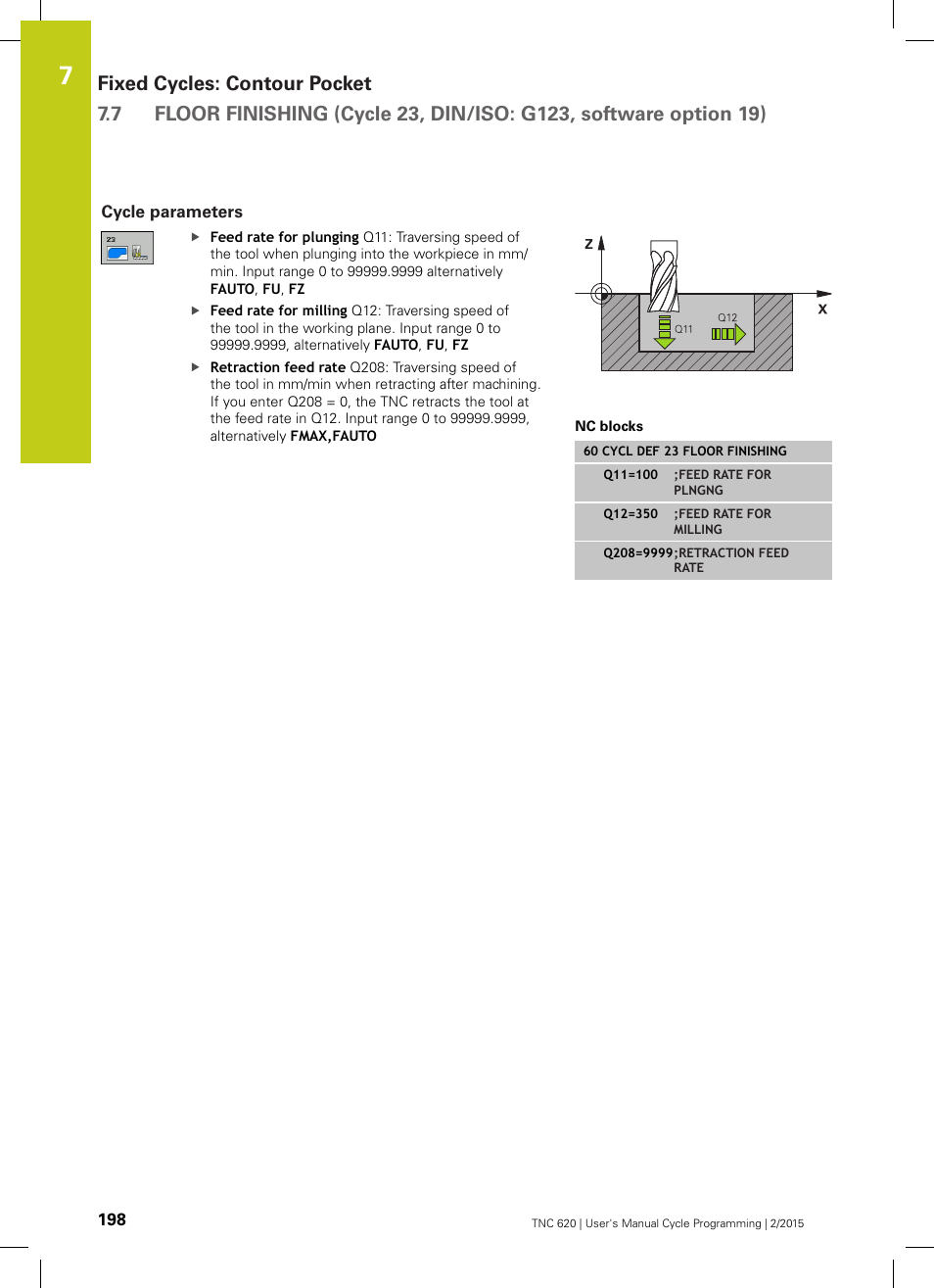 Cycle parameters | HEIDENHAIN TNC 620 (81760x-02) Cycle programming User Manual | Page 198 / 490