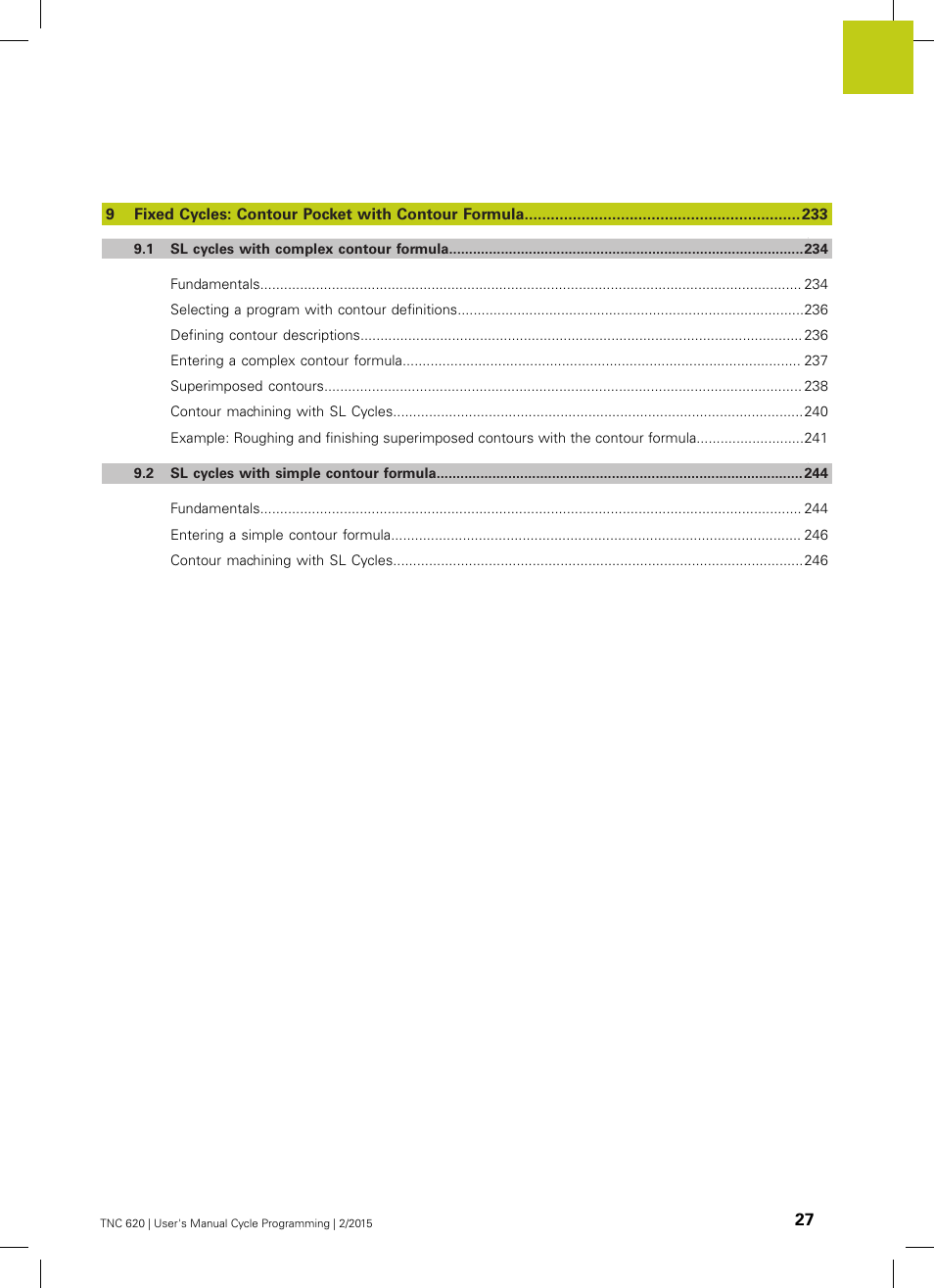 HEIDENHAIN TNC 620 (81760x-02) Cycle programming User Manual | Page 27 / 490