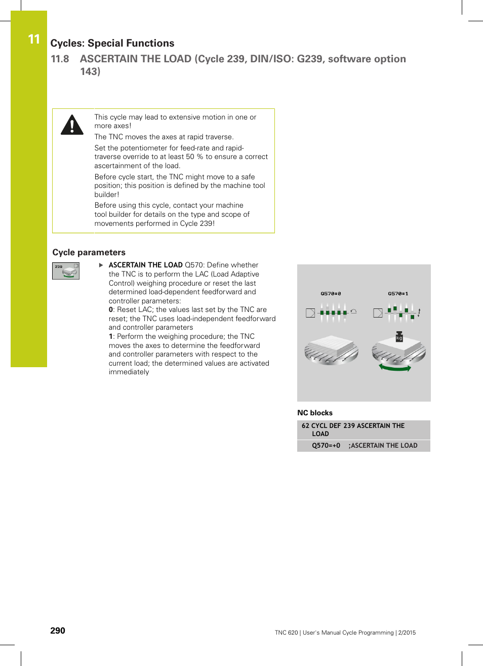 Cycle parameters | HEIDENHAIN TNC 620 (81760x-02) Cycle programming User Manual | Page 290 / 490