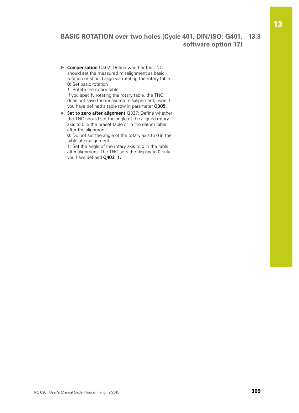 HEIDENHAIN TNC 620 (81760x-02) Cycle programming User Manual | Page 309 / 490