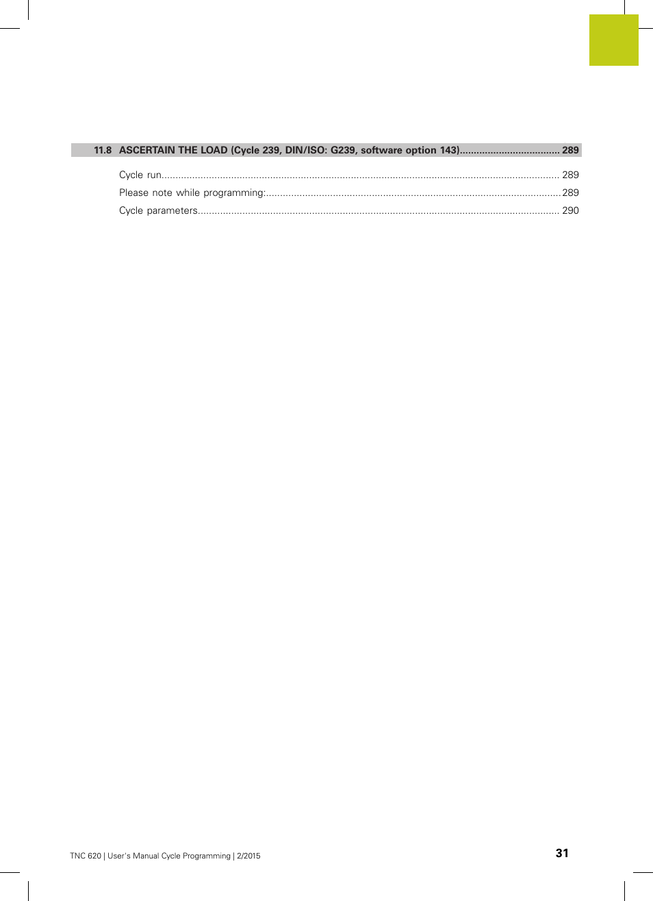 HEIDENHAIN TNC 620 (81760x-02) Cycle programming User Manual | Page 31 / 490