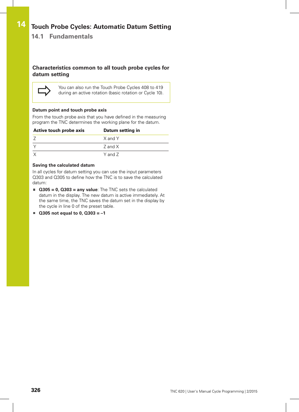 HEIDENHAIN TNC 620 (81760x-02) Cycle programming User Manual | Page 326 / 490