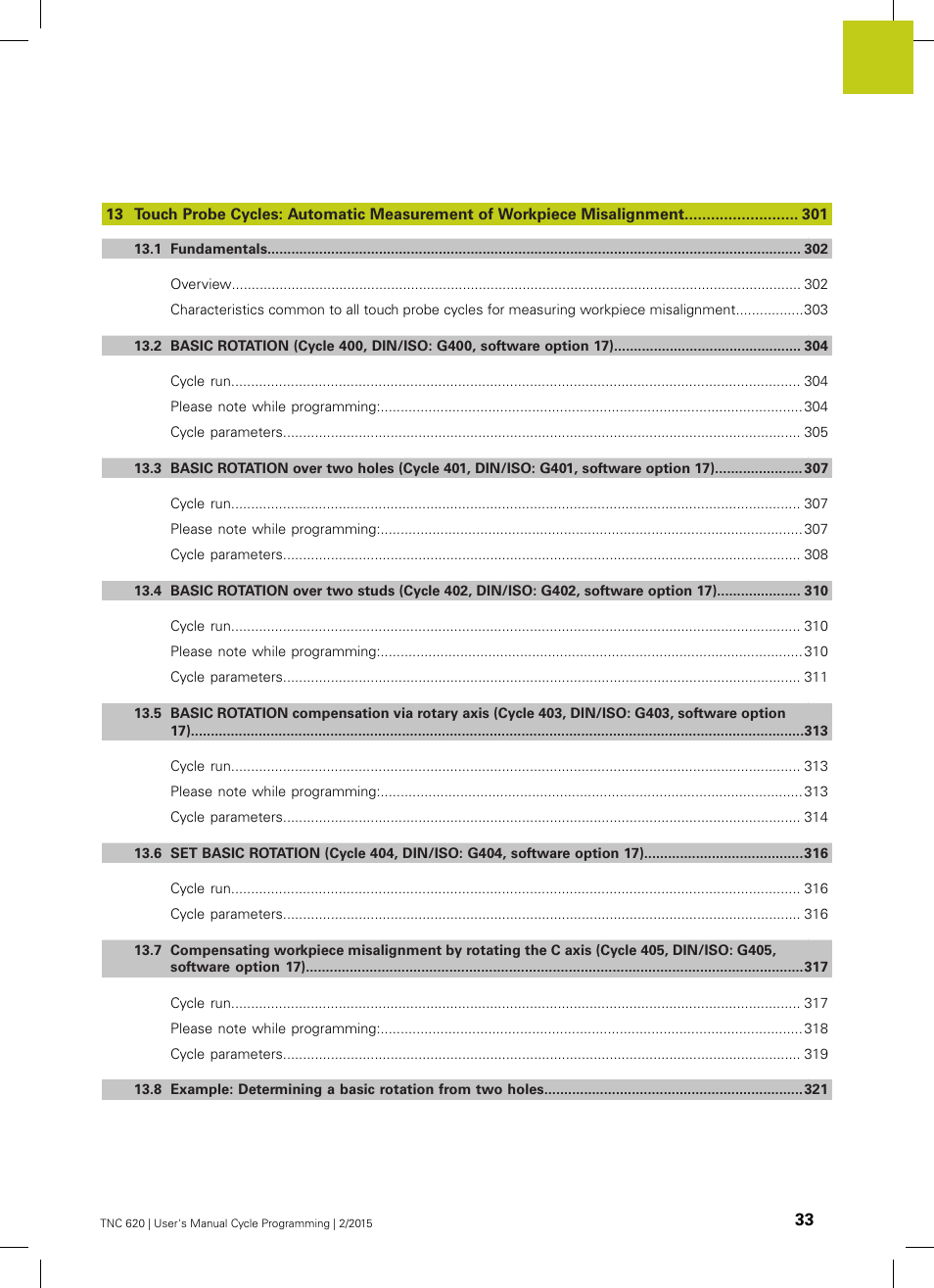 HEIDENHAIN TNC 620 (81760x-02) Cycle programming User Manual | Page 33 / 490