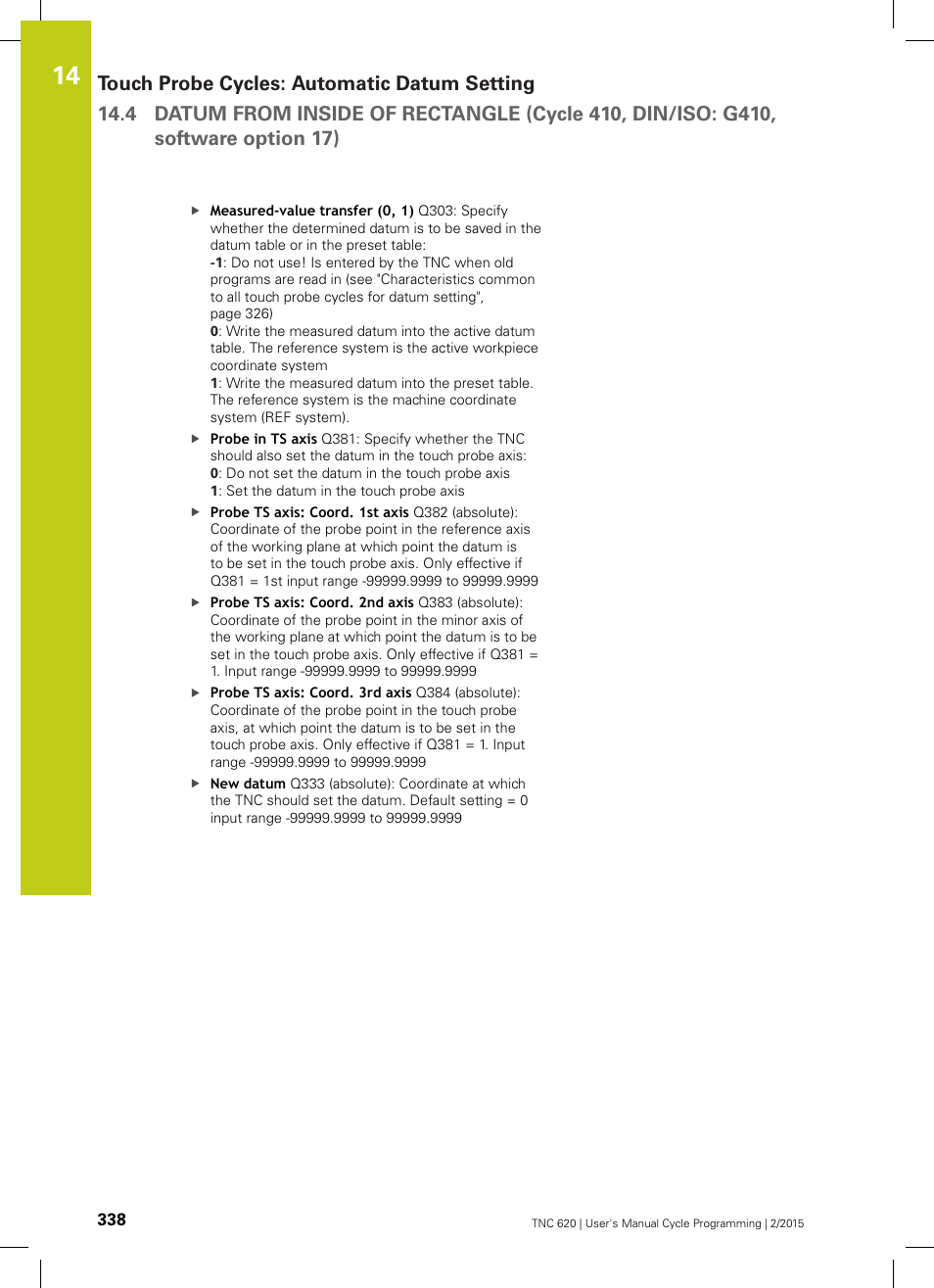 HEIDENHAIN TNC 620 (81760x-02) Cycle programming User Manual | Page 338 / 490