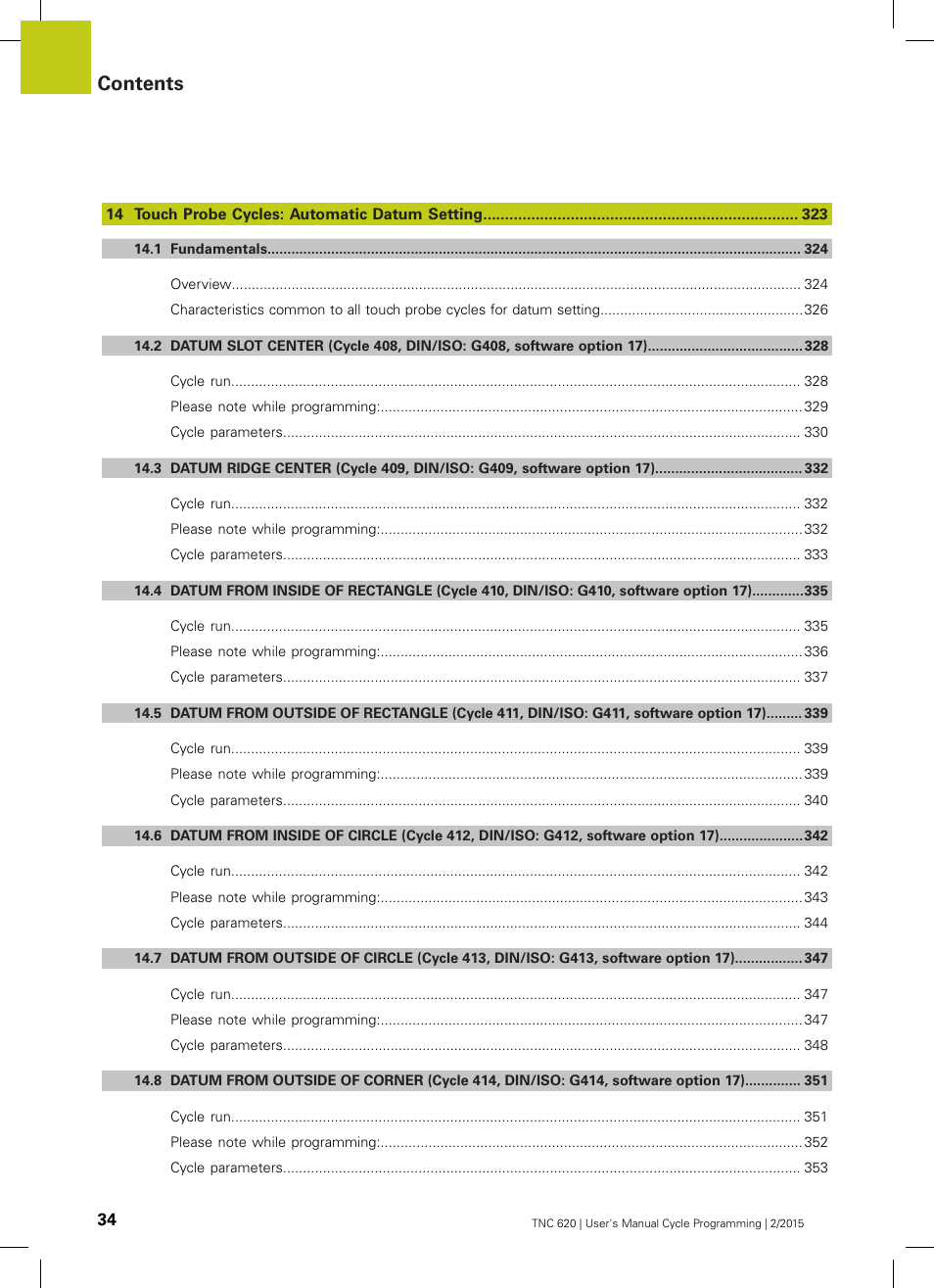 HEIDENHAIN TNC 620 (81760x-02) Cycle programming User Manual | Page 34 / 490