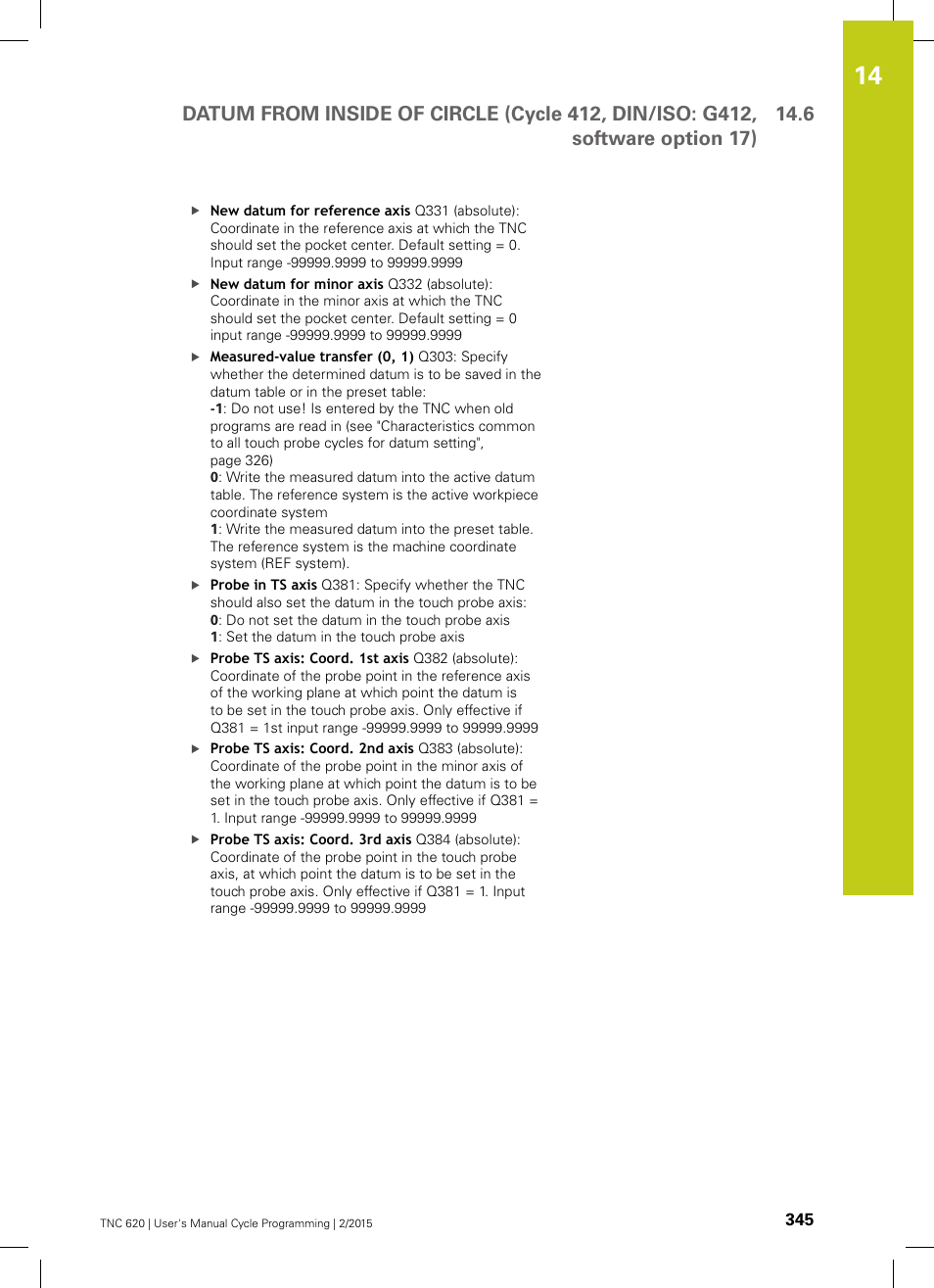 HEIDENHAIN TNC 620 (81760x-02) Cycle programming User Manual | Page 345 / 490