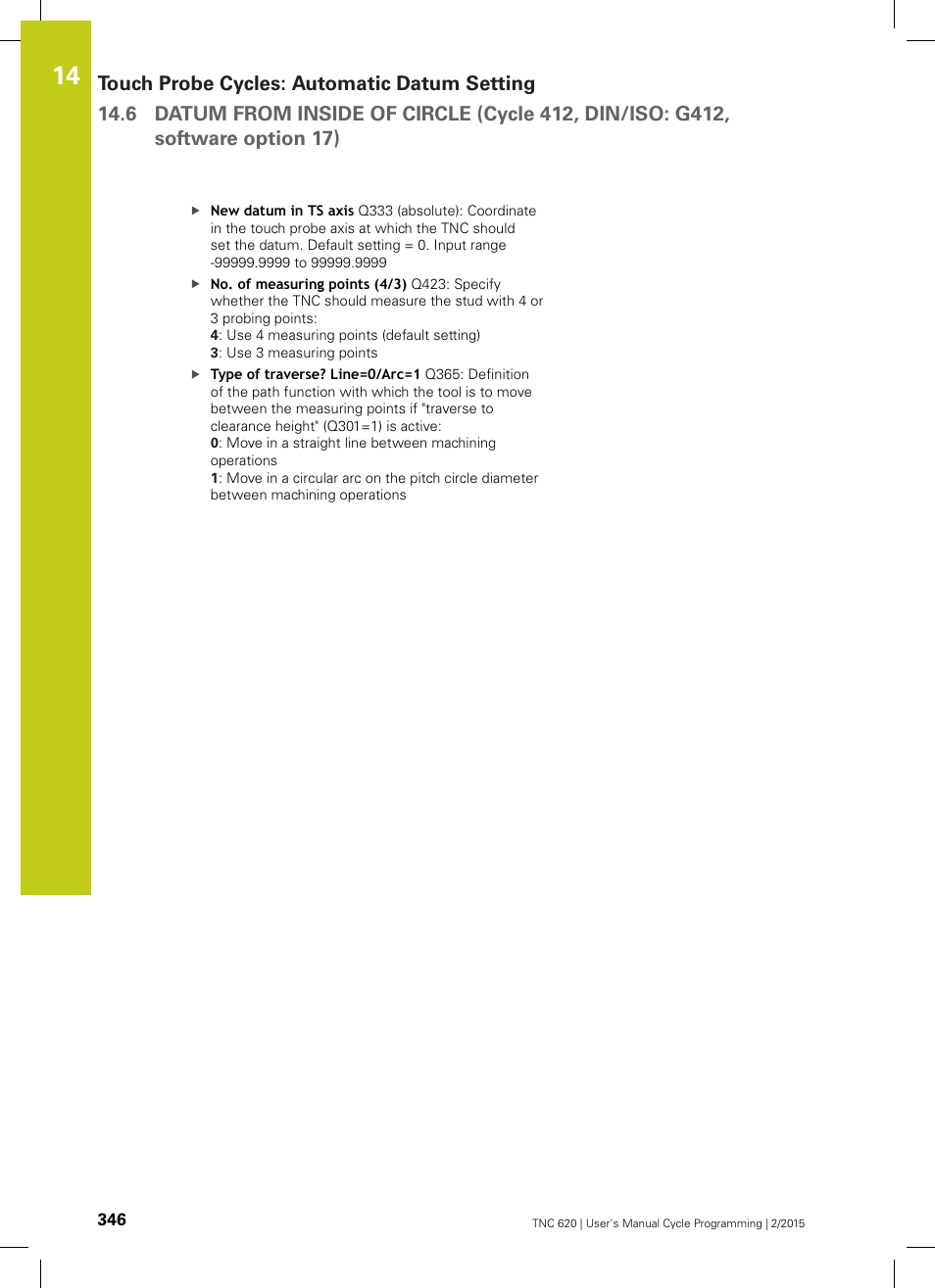 HEIDENHAIN TNC 620 (81760x-02) Cycle programming User Manual | Page 346 / 490