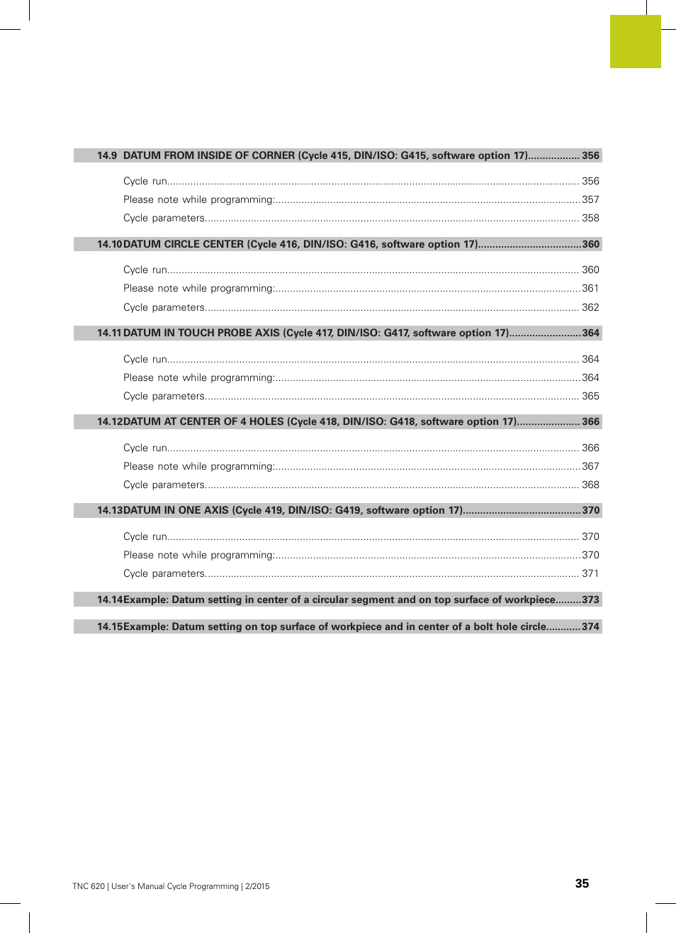 HEIDENHAIN TNC 620 (81760x-02) Cycle programming User Manual | Page 35 / 490