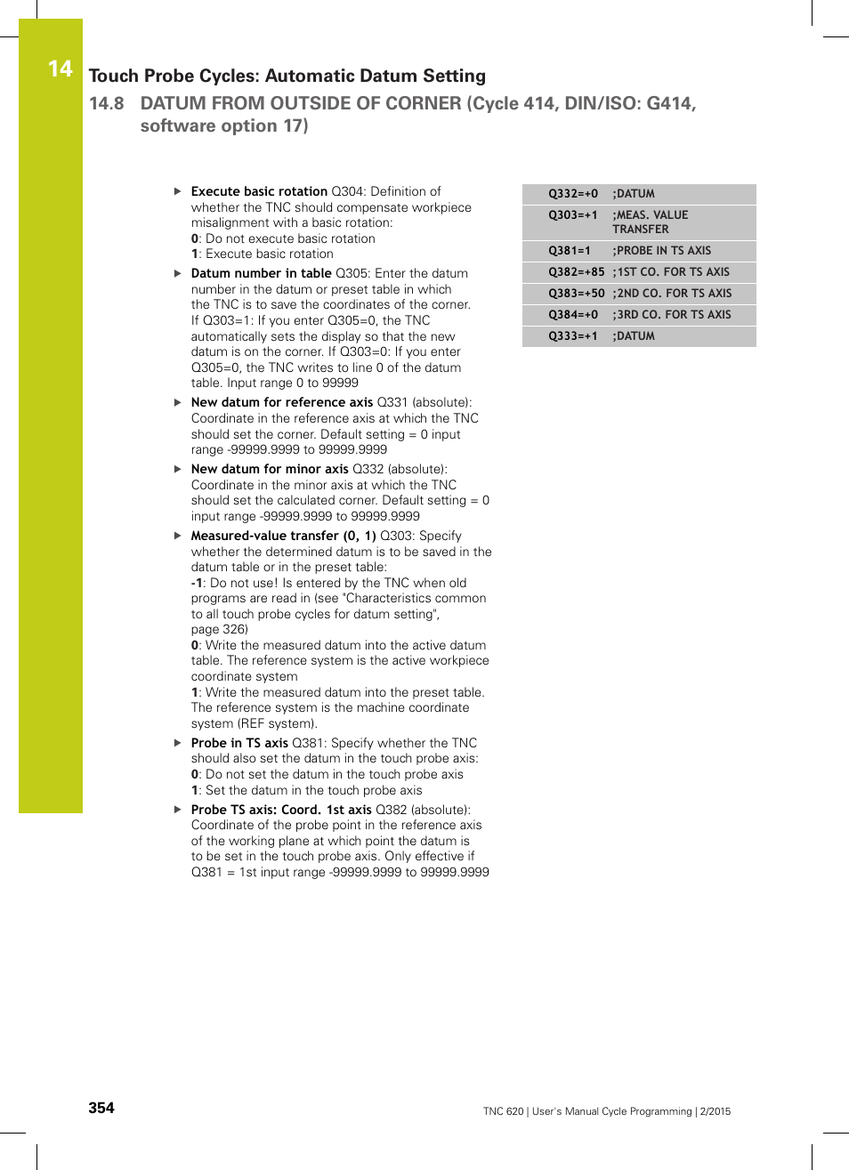HEIDENHAIN TNC 620 (81760x-02) Cycle programming User Manual | Page 354 / 490