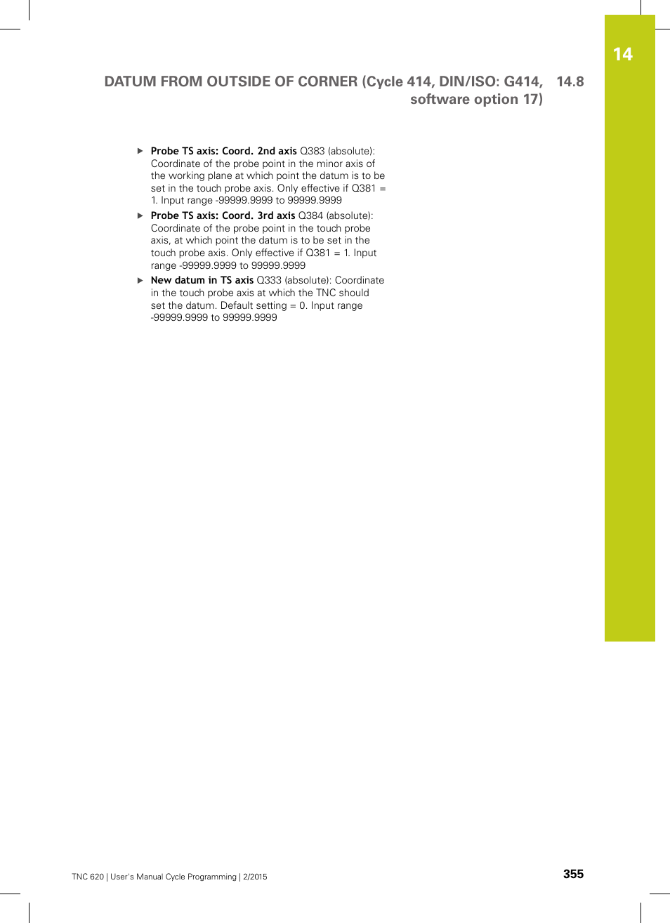 HEIDENHAIN TNC 620 (81760x-02) Cycle programming User Manual | Page 355 / 490