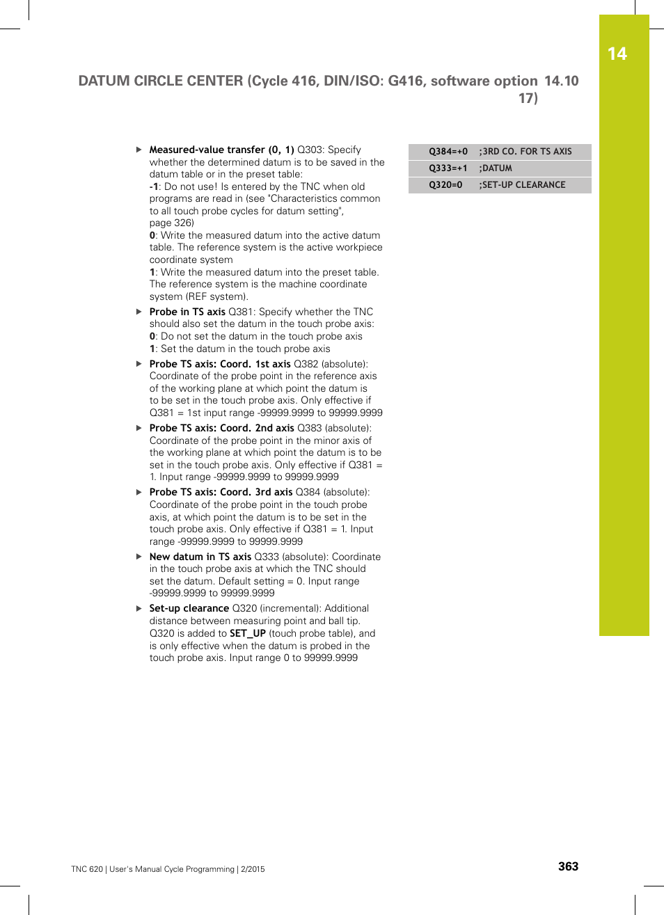 HEIDENHAIN TNC 620 (81760x-02) Cycle programming User Manual | Page 363 / 490