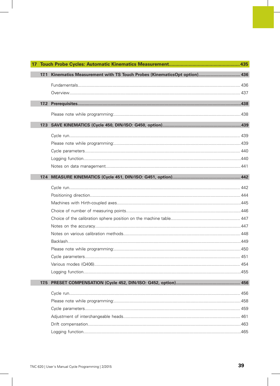 HEIDENHAIN TNC 620 (81760x-02) Cycle programming User Manual | Page 39 / 490