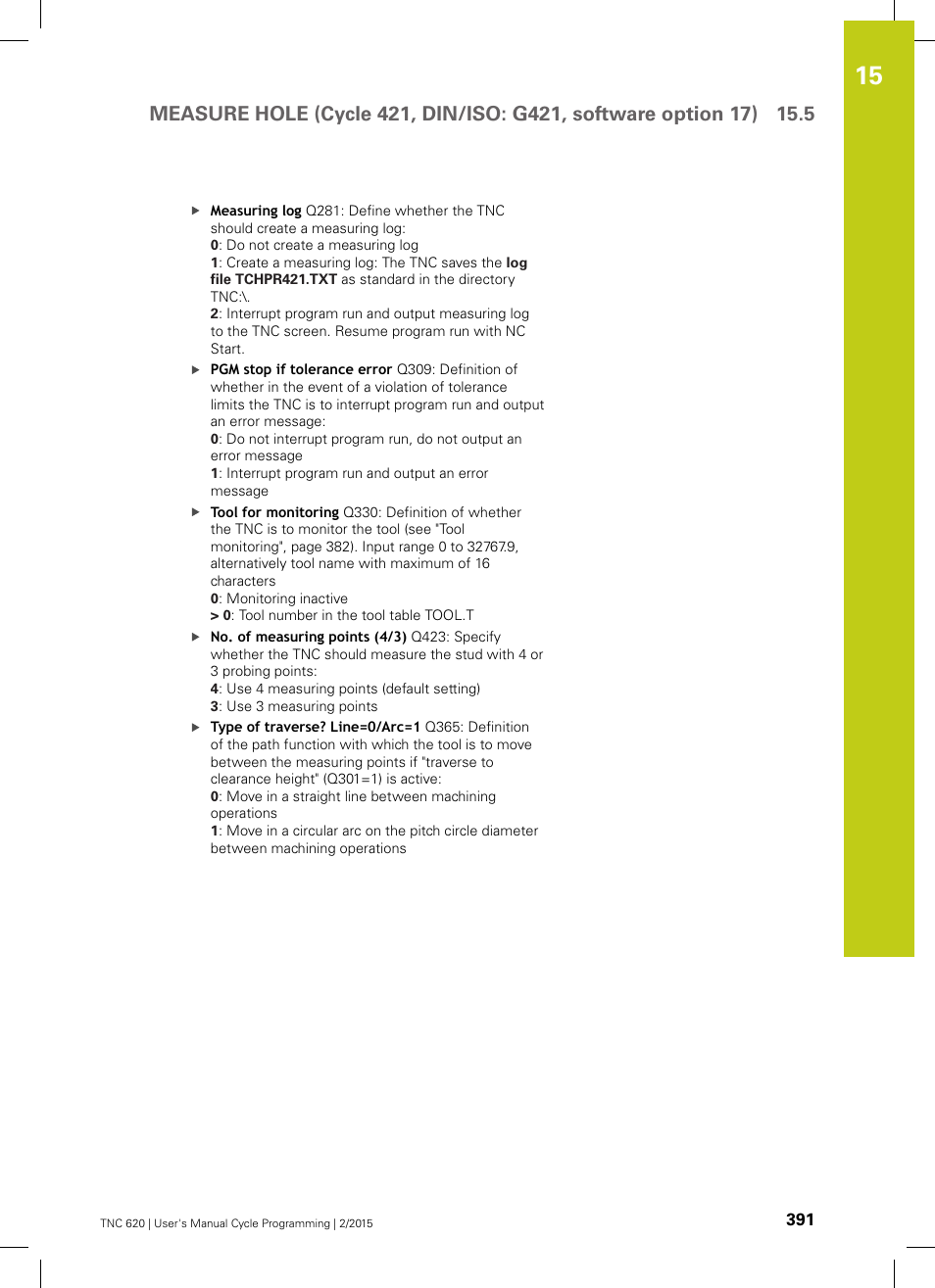 HEIDENHAIN TNC 620 (81760x-02) Cycle programming User Manual | Page 391 / 490