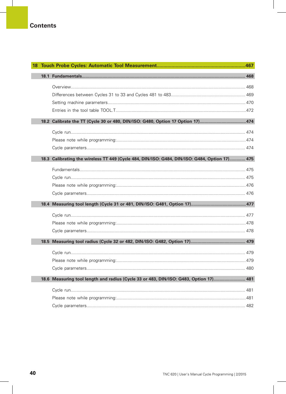 HEIDENHAIN TNC 620 (81760x-02) Cycle programming User Manual | Page 40 / 490