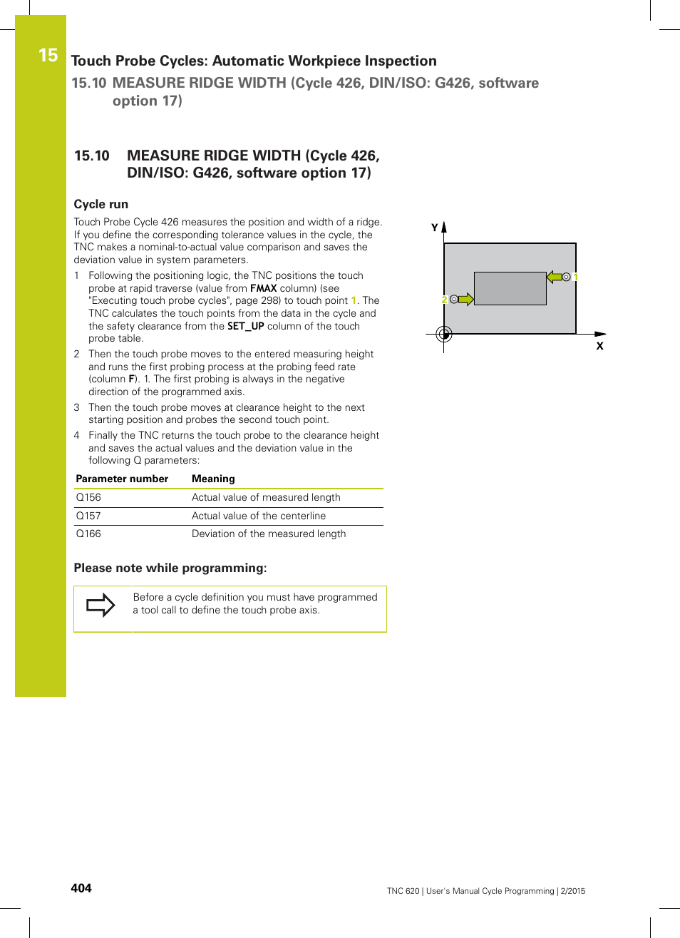 Cycle run, Please note while programming | HEIDENHAIN TNC 620 (81760x-02) Cycle programming User Manual | Page 404 / 490